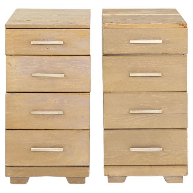1950 Raymond Loewy per Mengel Furniture Piccolo comò a quattro cassetti in Oak in vendita