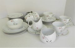 1950s Raymond Loewy Quince Pattern 36 Pieces Breakfast Set by Rosenthal Germany
