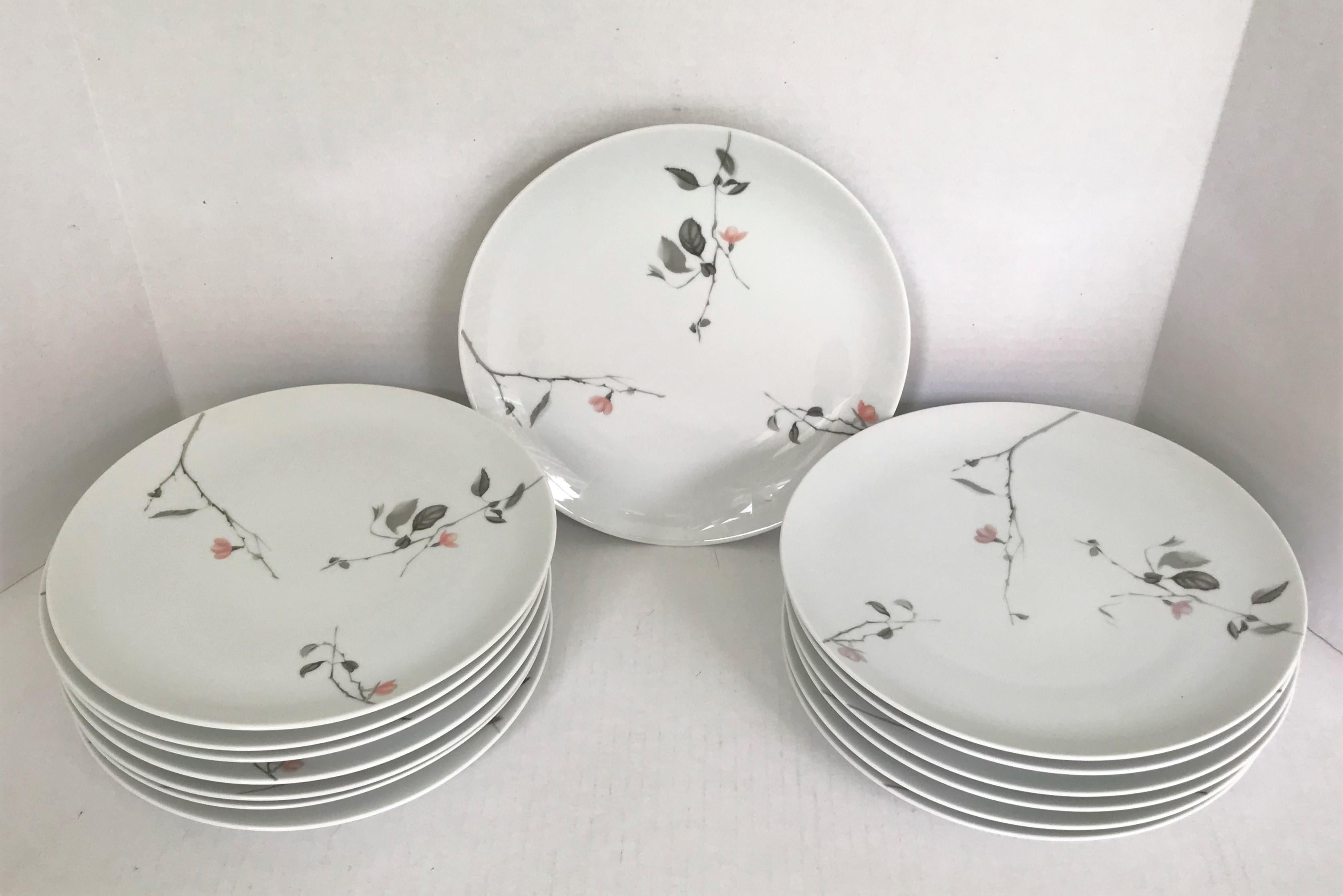 Mid-20th Century 1950s Raymond Loewy Quince Pattern 36 Pieces Breakfast Set by Rosenthal Germany