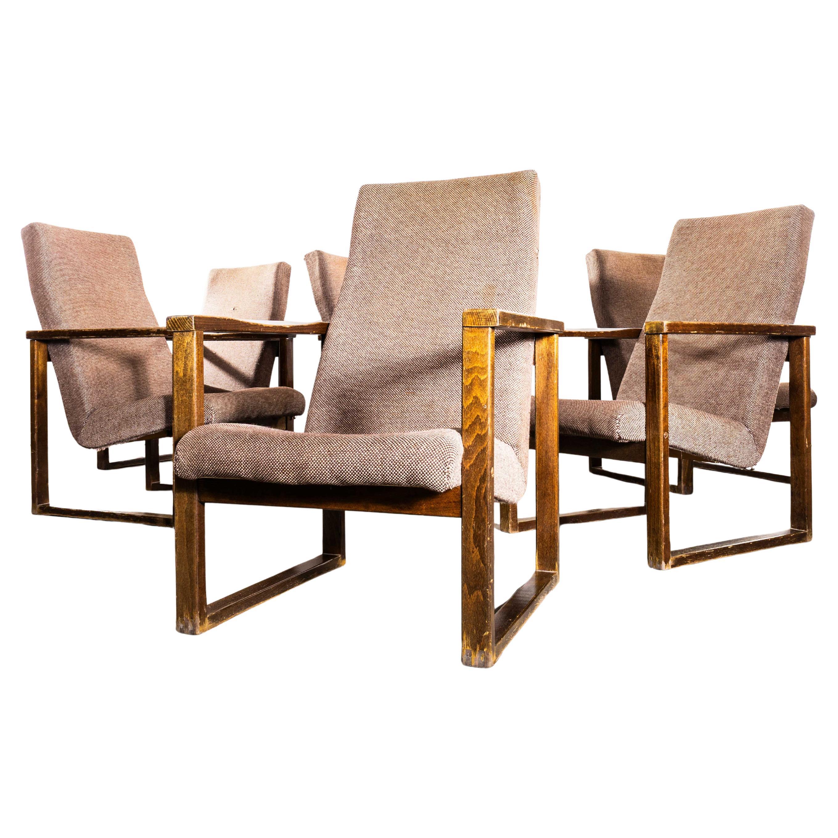 1950's Re-Upholstered Cube Armchair