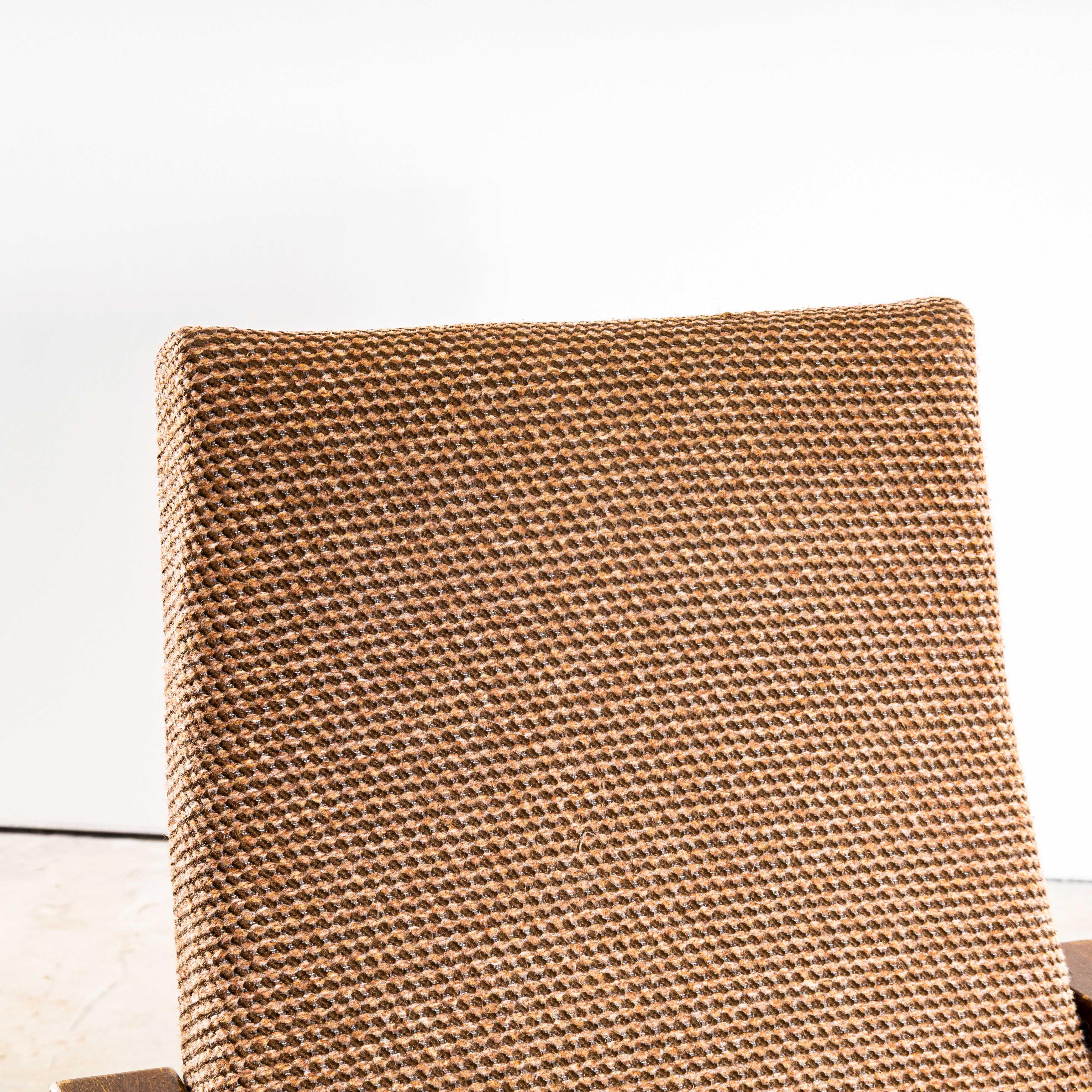 1950's Re-Upholstered Cube Armchair - Single Armchair For Sale 4