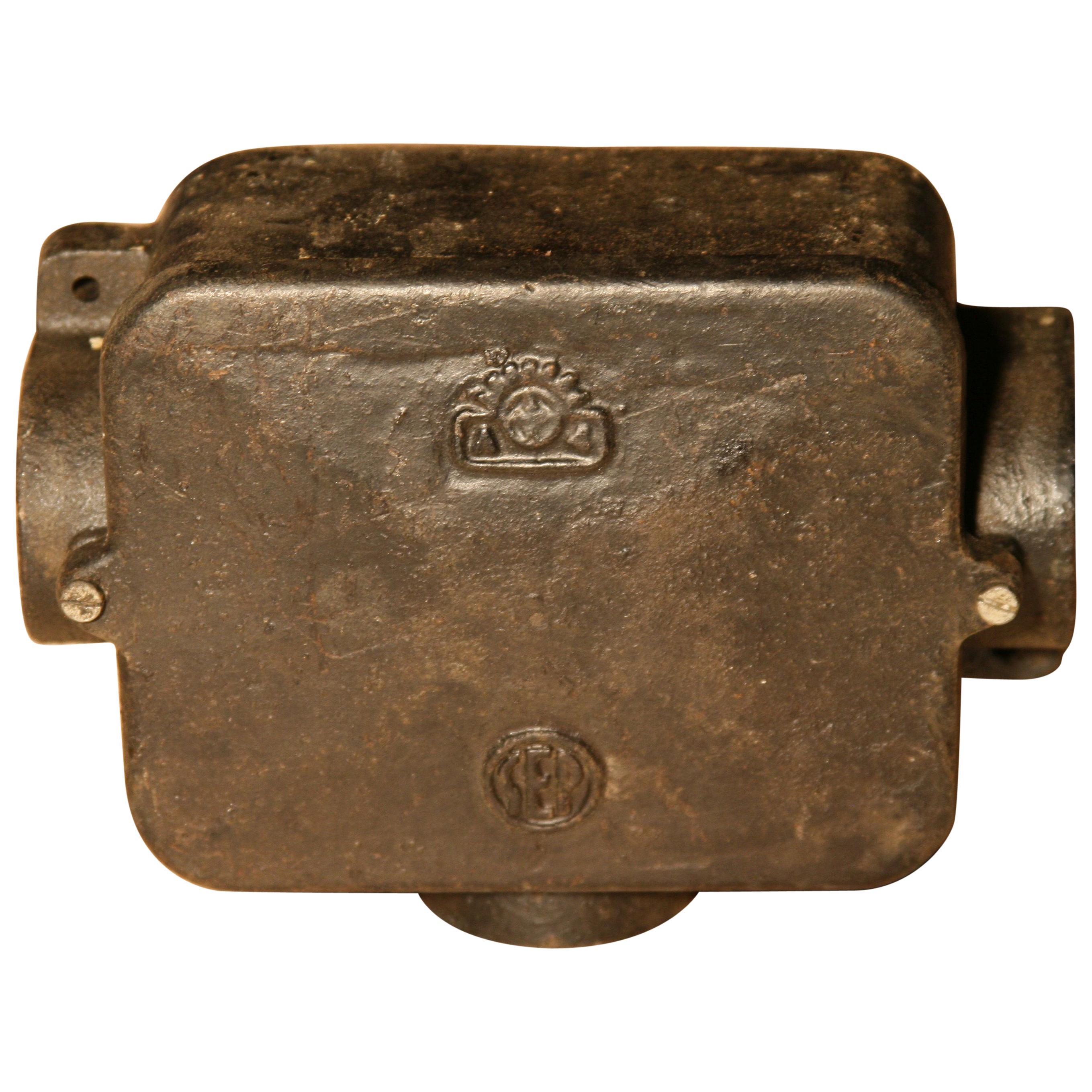 1950s Rectangular Electrical Installation Box 3 RAW For Sale