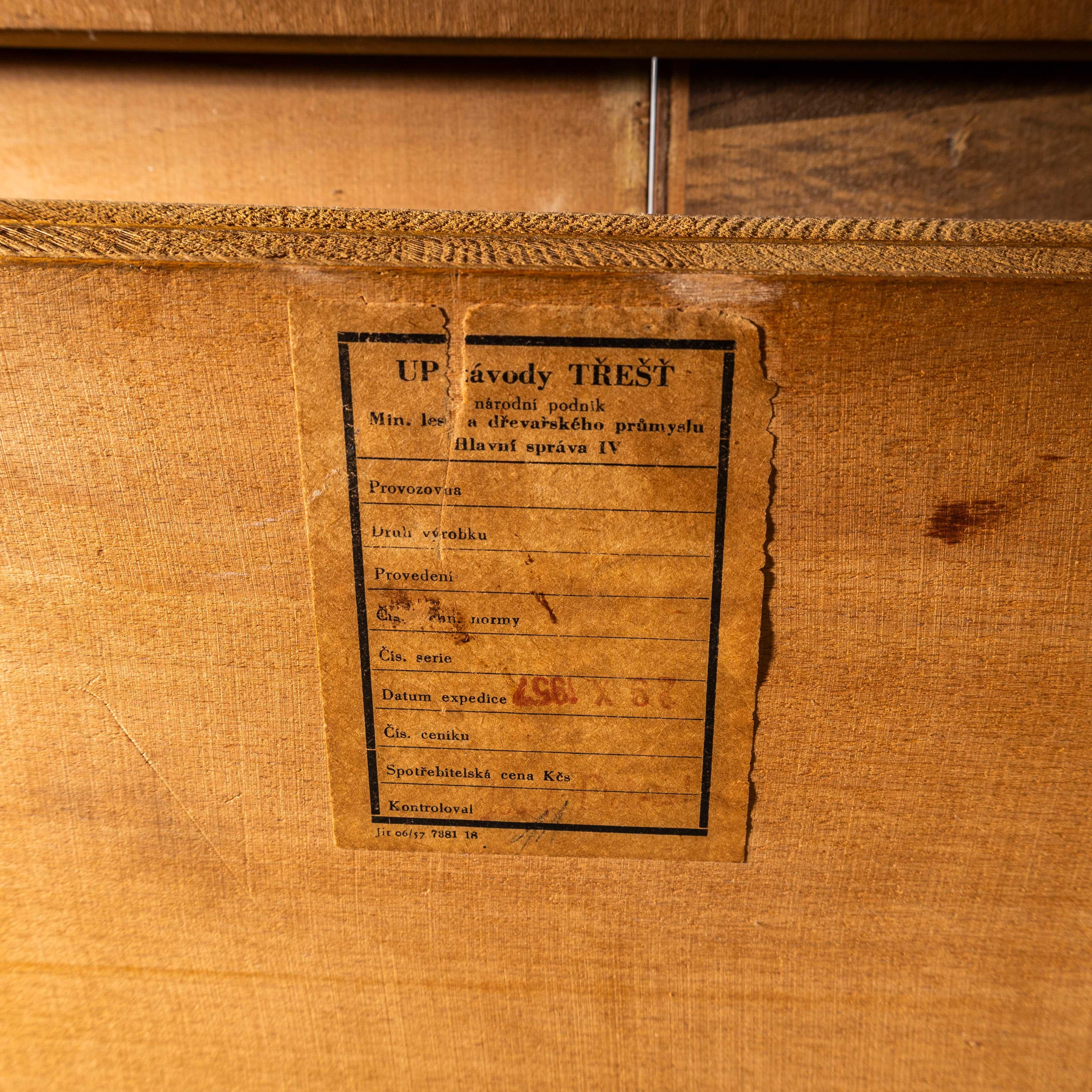 1950’s Rectangular Extending Halabala Dining Table – Up Zavody For Sale 11