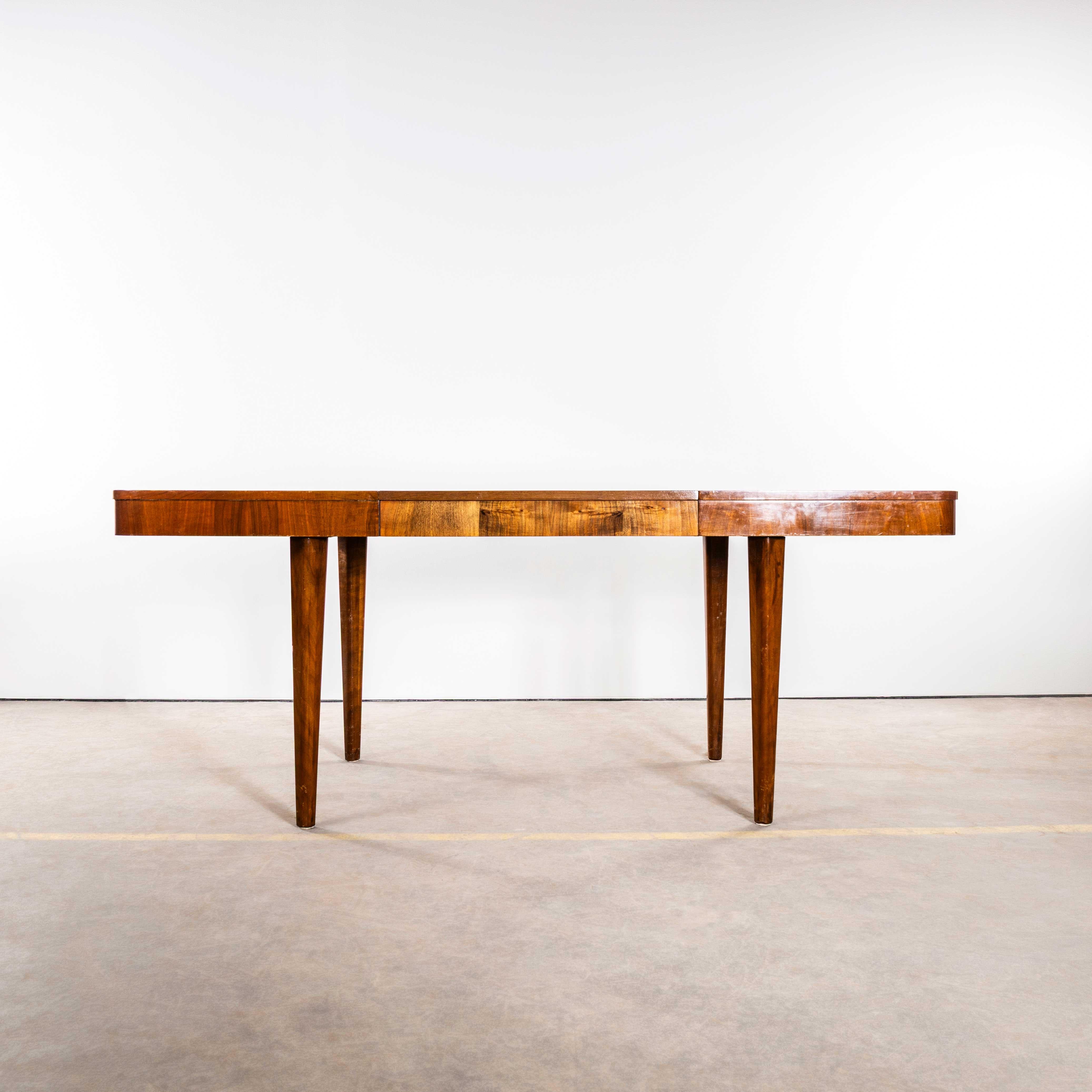 1950’s Rectangular Extending Halabala Dining Table – Up Zavody. 
Superb practical piece of mid century furniture by the Czech maker Up Zavody and the designer Jindrich Halabala. Sourced direct in the Czech republic, Halabala was a Czech industrial