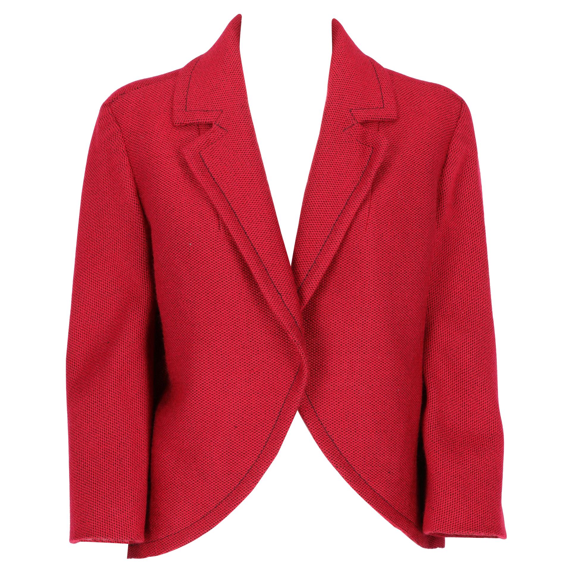 1950s Red And Black Fabric Jacket