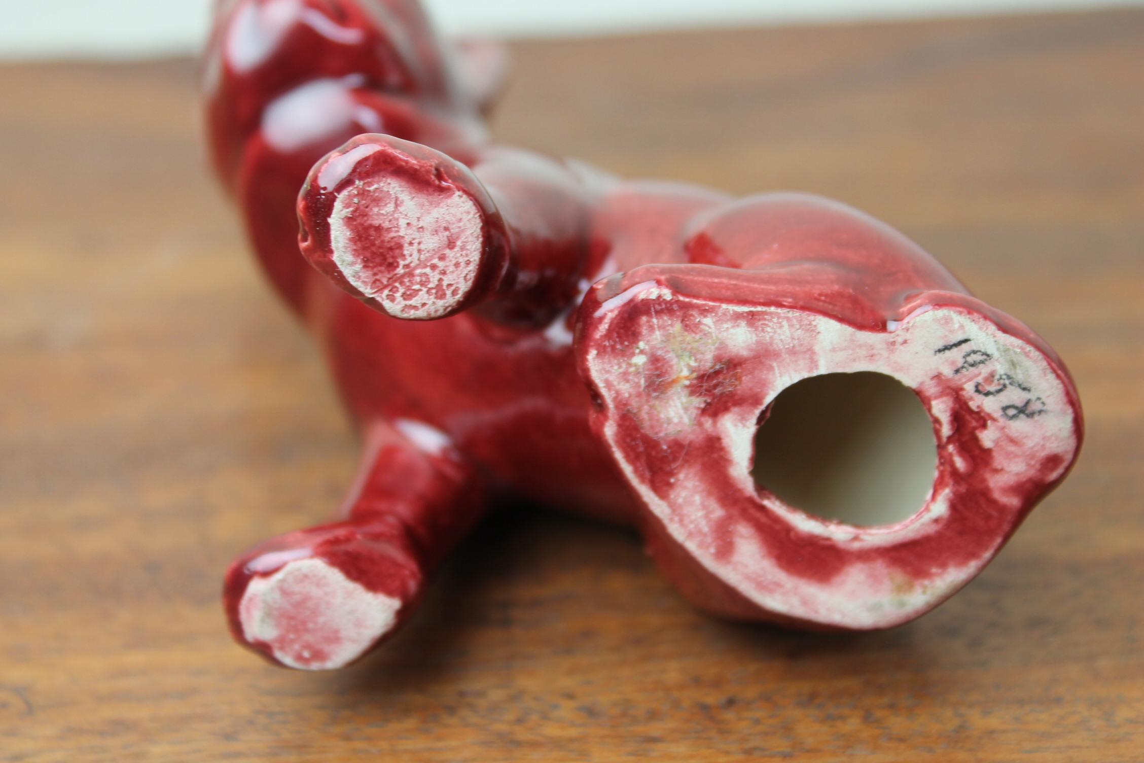 1950s Red-Bordeaux French Bulldog Figurine 2