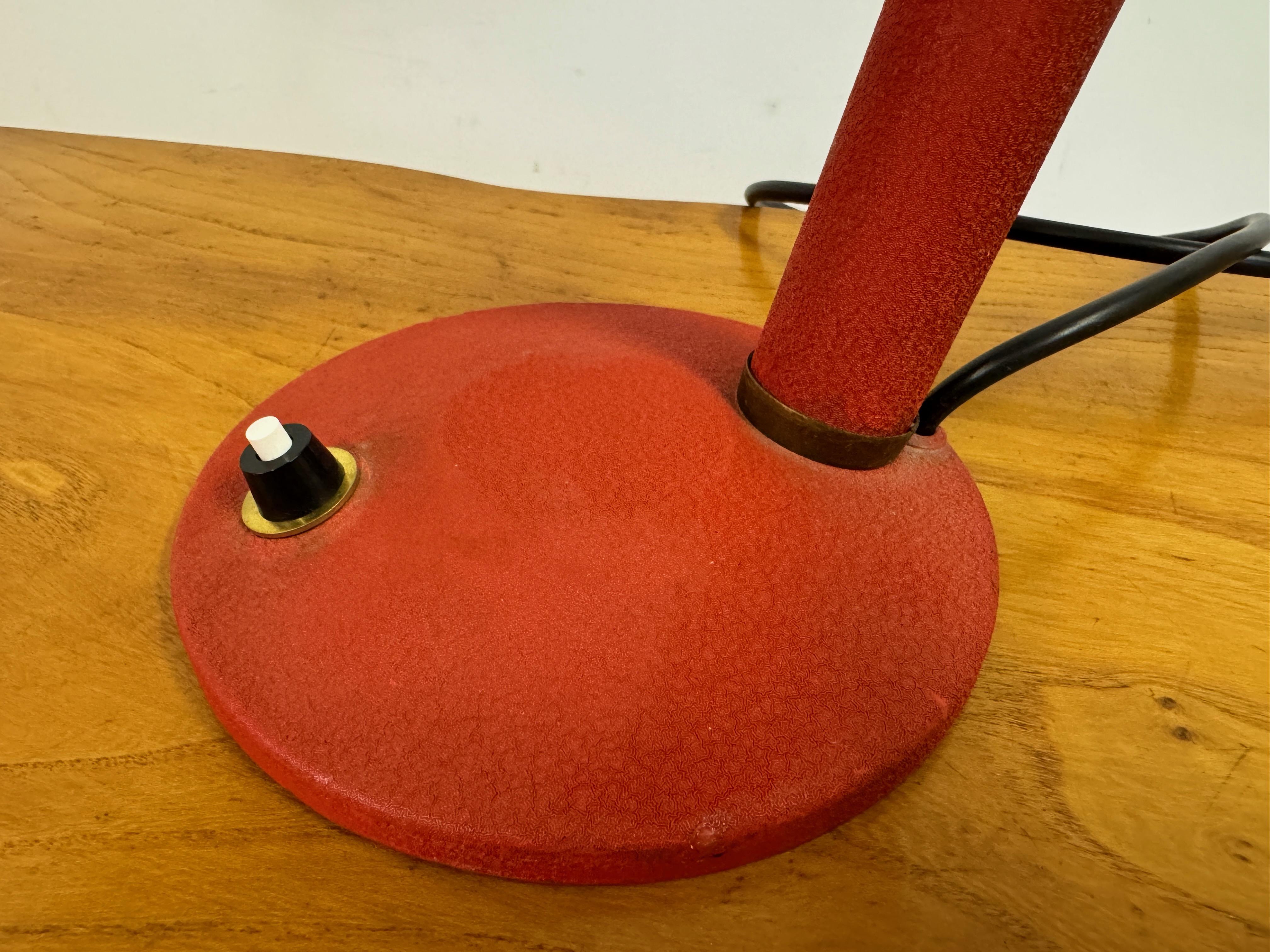 1950s Red Italian Table Lamp In Good Condition For Sale In London, London