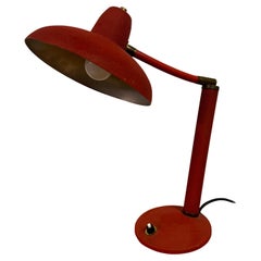 1950s Red Italian Table Lamp