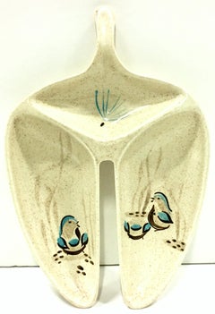 1950s Red Wing Pottery "Bob White" Set of Three Servings Pieces