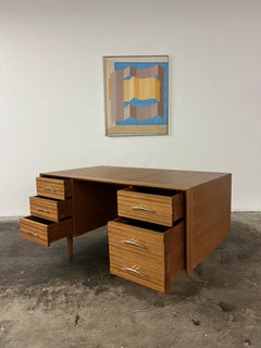 Mid Century Double Sided Desk by John Keal for Brown Saltman