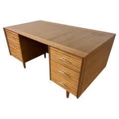 Mid Century Double Sided Desk by John Keal for Brown Saltman