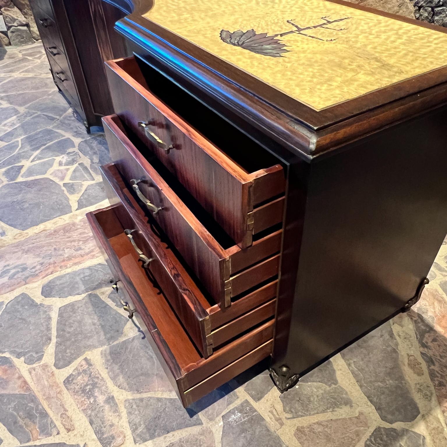 1950s Cómoda Pani a Medida-Credenza Palo de Rosa Hoja de Oro Bronce Ciudad de México en venta 6