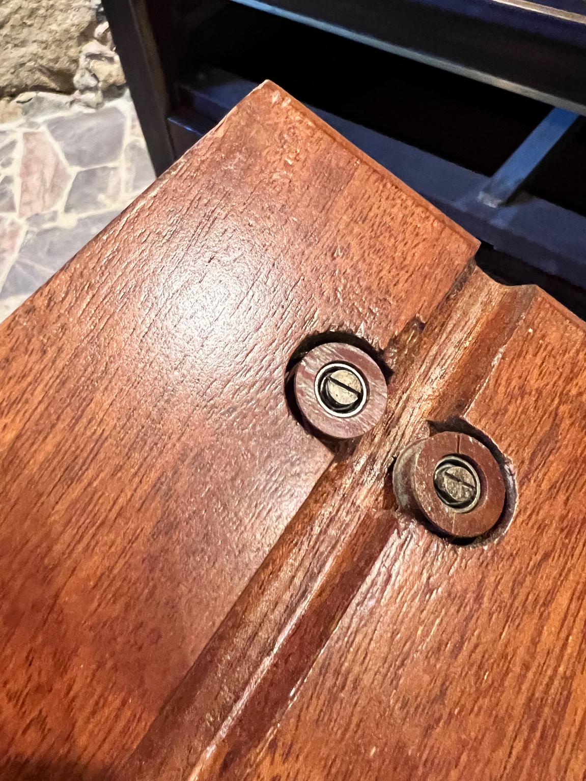 1950s Cómoda Pani a Medida-Credenza Palo de Rosa Hoja de Oro Bronce Ciudad de México en venta 9