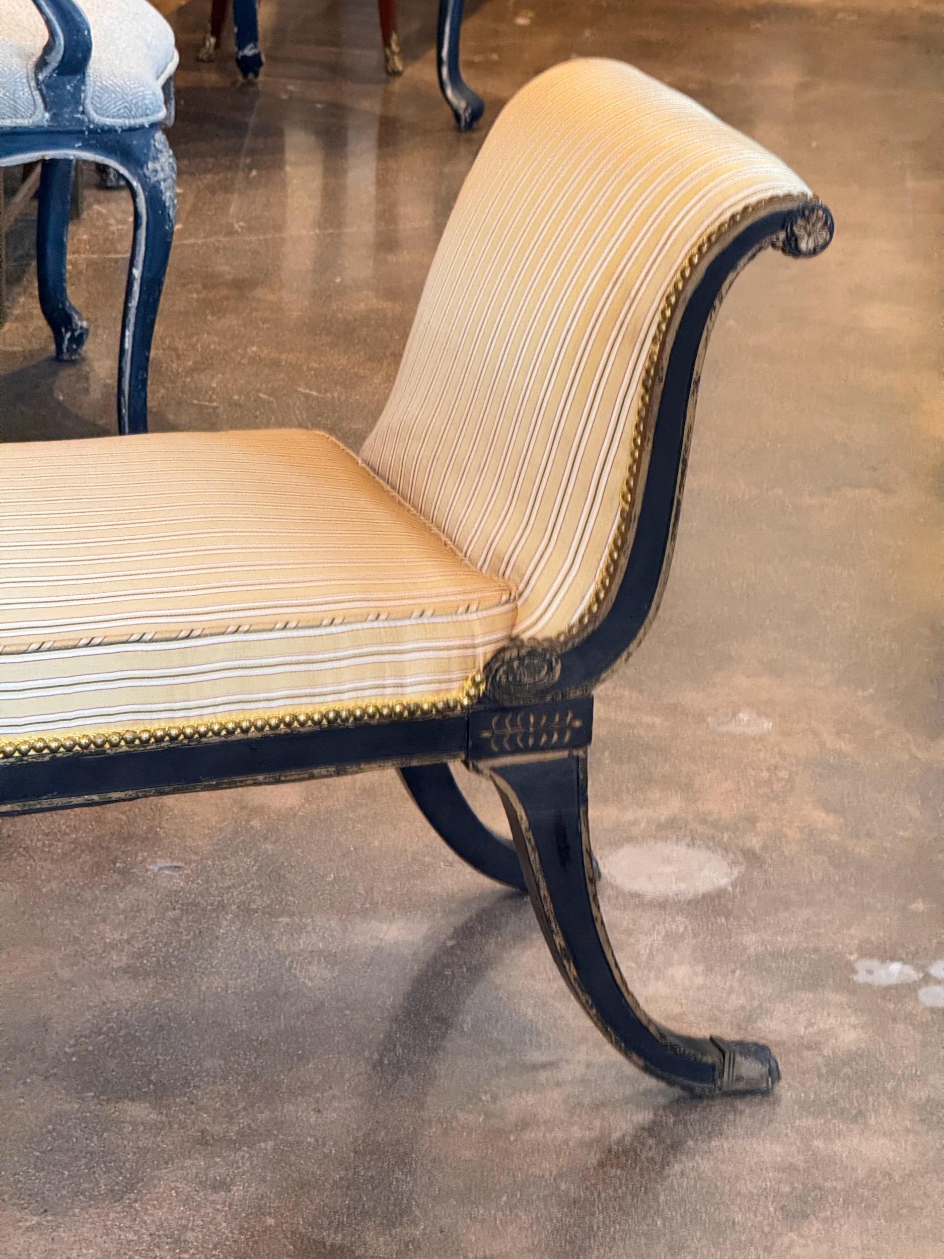 French 1950s Regency Style Bench