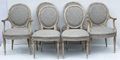 1950s Regency Style Carved Dining Chairs by Beacon Hill, S/6