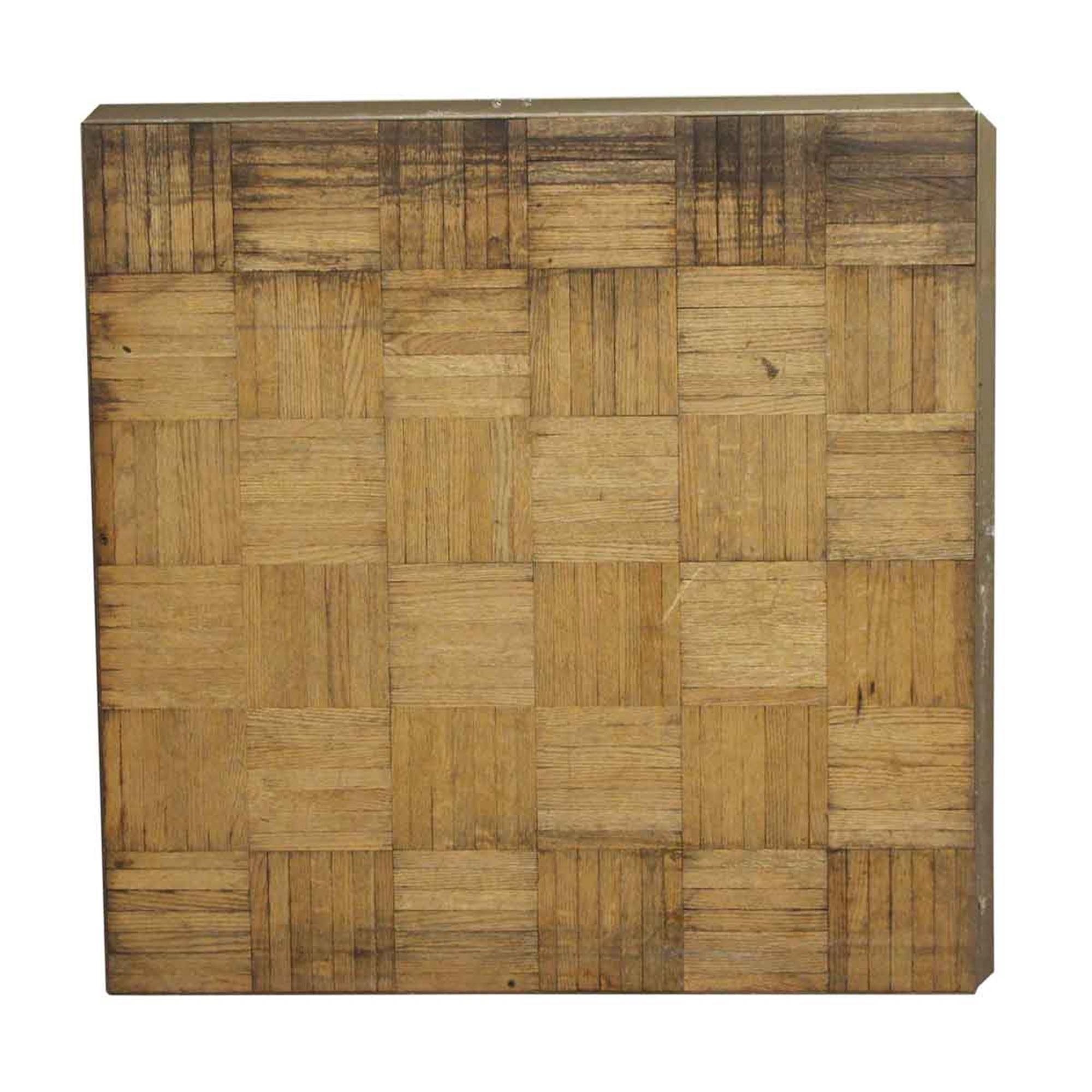 1950s oak parquet dance floor squares with interlocking steel frame for easy setup and removal. The 1/8