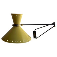 Vintage 1950s René Mathieu "Diabolo Wall Light" for Maison Lunel