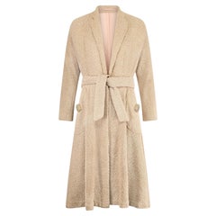 Cappotto Swing Rensor Beige anni '50 in Bouclé