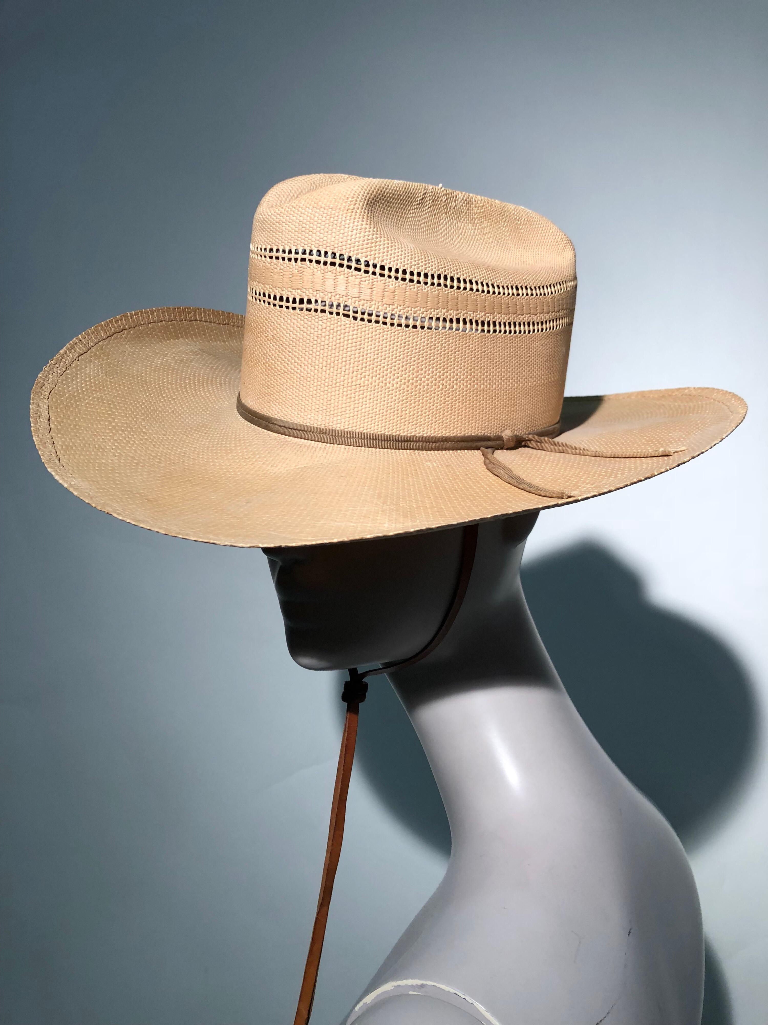 woven straw cowboy hat