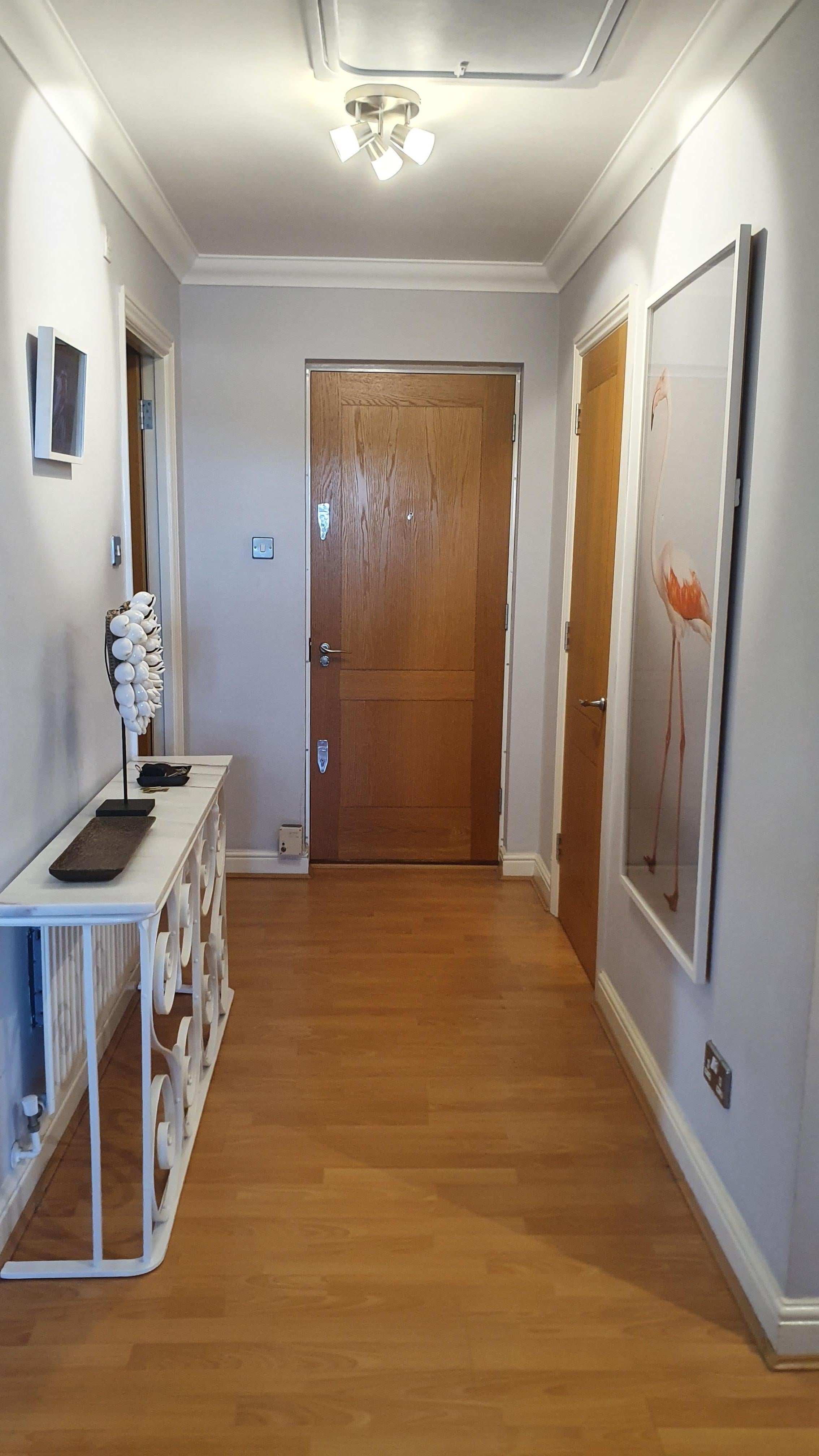20th Century 1950's restored Balcony Rail Console Table and Italian white Dolomite Marble top For Sale