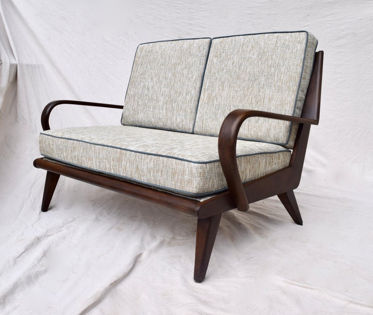 1950s Restored Heywood Wakefield Aristocrat Sofa Settee at 1stDibs