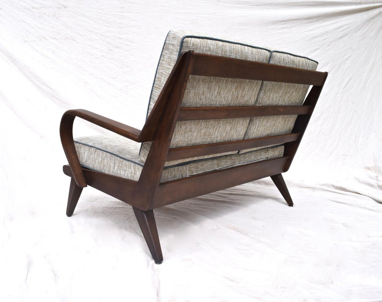1950s Restored Heywood Wakefield Aristocrat Sofa Settee at 1stDibs