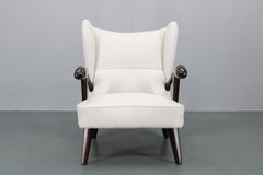 1950s Restored Wing Chair, Czechoslovakia