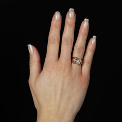 1950er Retro-Diamantring aus 18 Karat Roségold