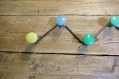 1950s Retro Style French Black W Coat Hooks  Very Stylish Cloakroom Hanger