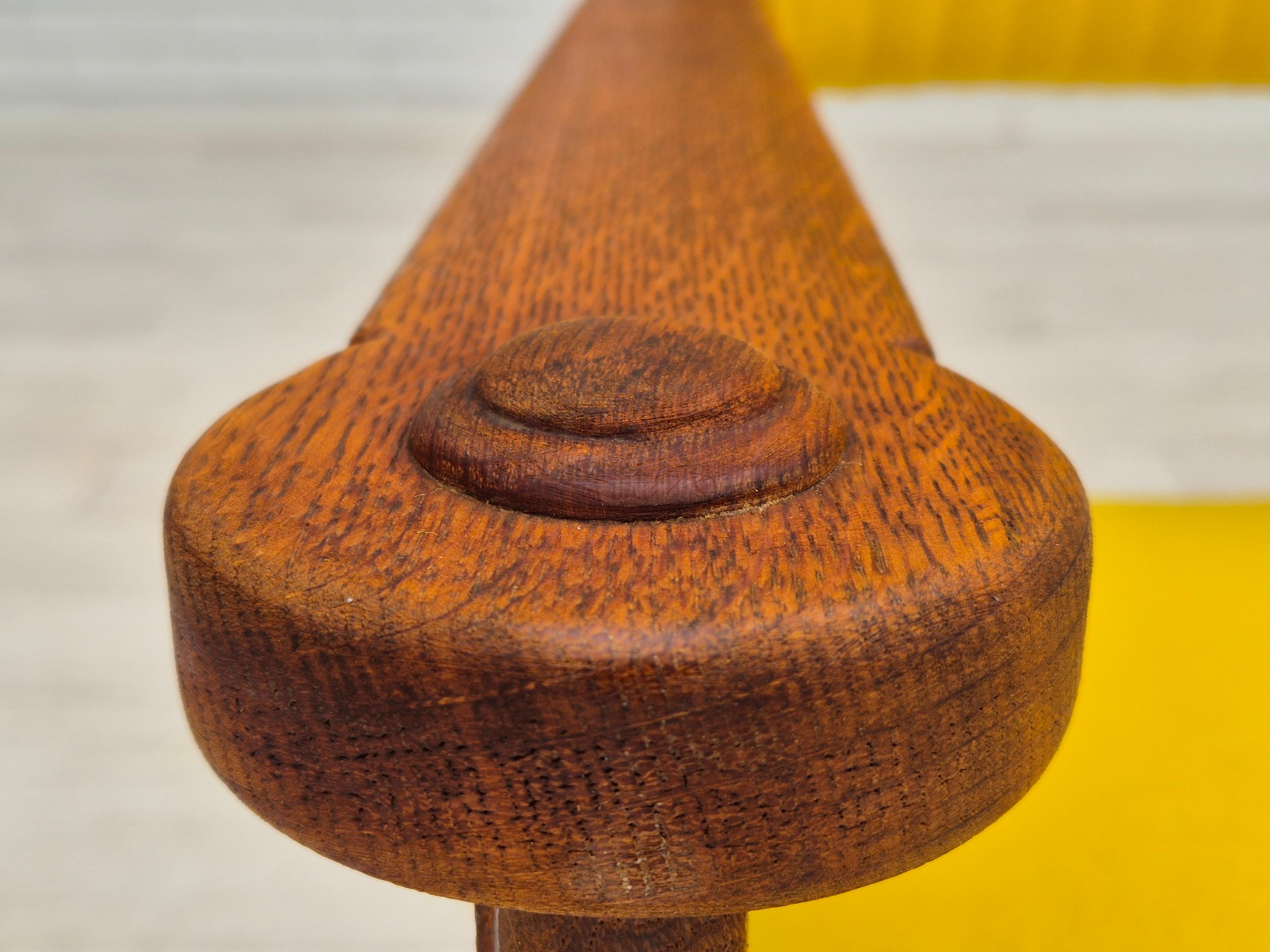 1950s, reupholstered Danish armchair, Gabriel furniture wool, oak wood. For Sale 3