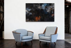 1950s reupholstered Pair of Danish armchairs