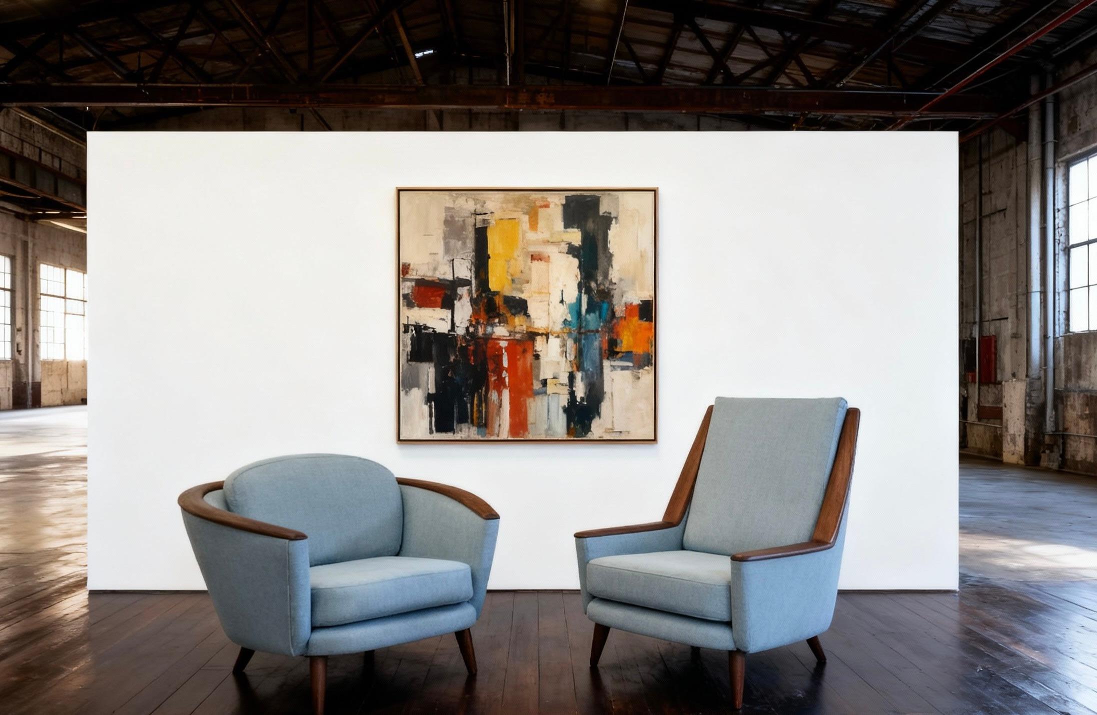 1950s reupholstered Pair of Danish armchairs Moderno de mediados de siglo en venta