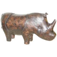 1950s Rhino Original Liberty's London Omersa Braun Leder Fußbank Muss sehen