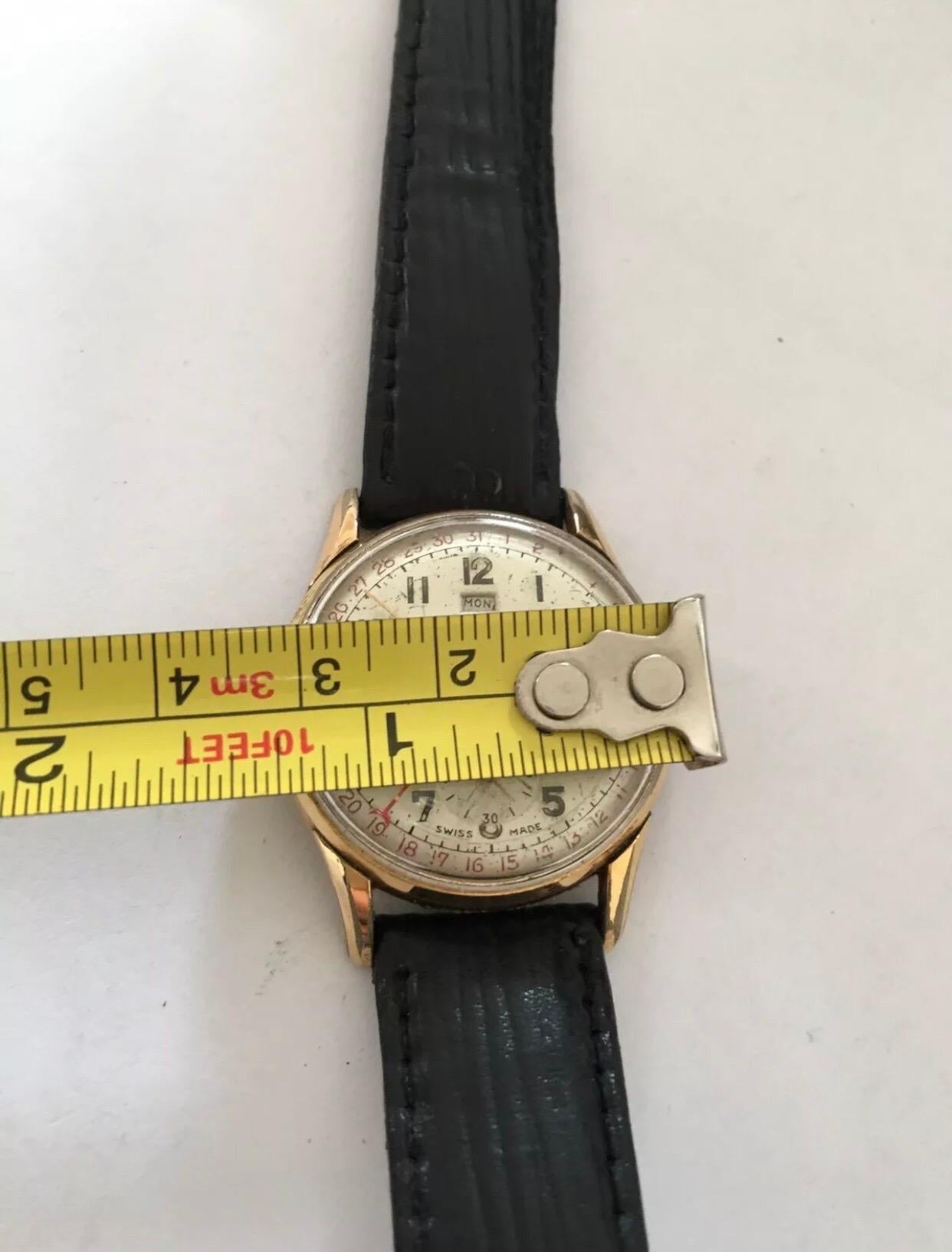 Women's or Men's 1950’s Roamer Calendar Mechanical Watch For Sale
