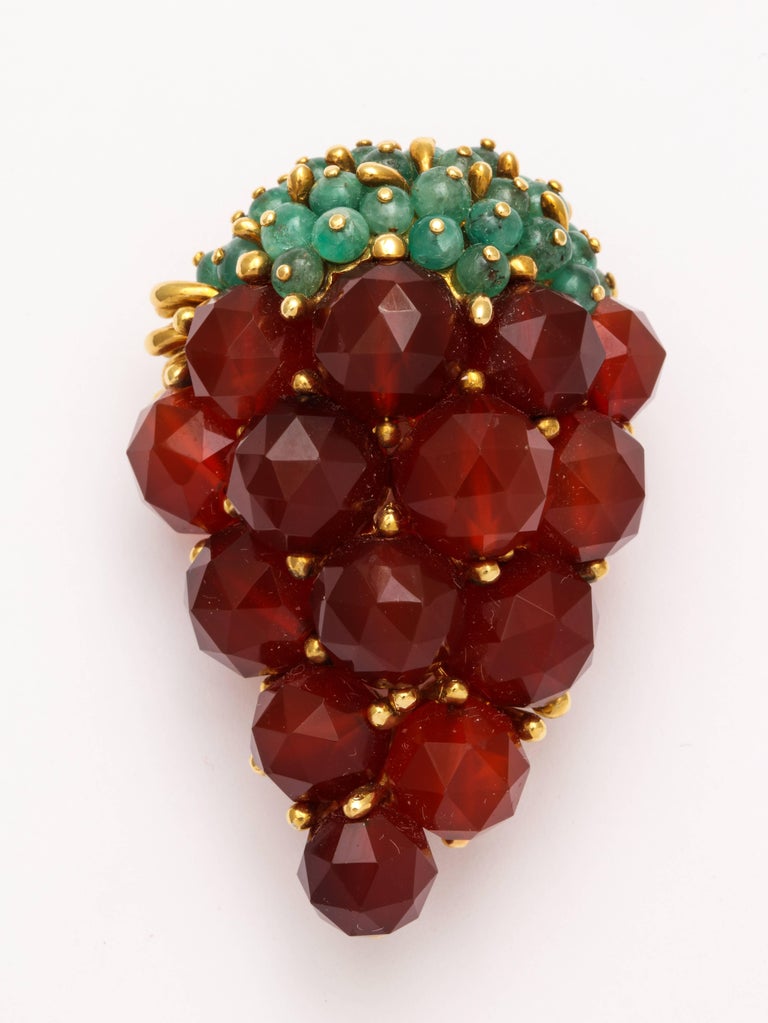 1950s Robert Barre Carnelian Emerald Jewelry Suite For Sale at 1stDibs