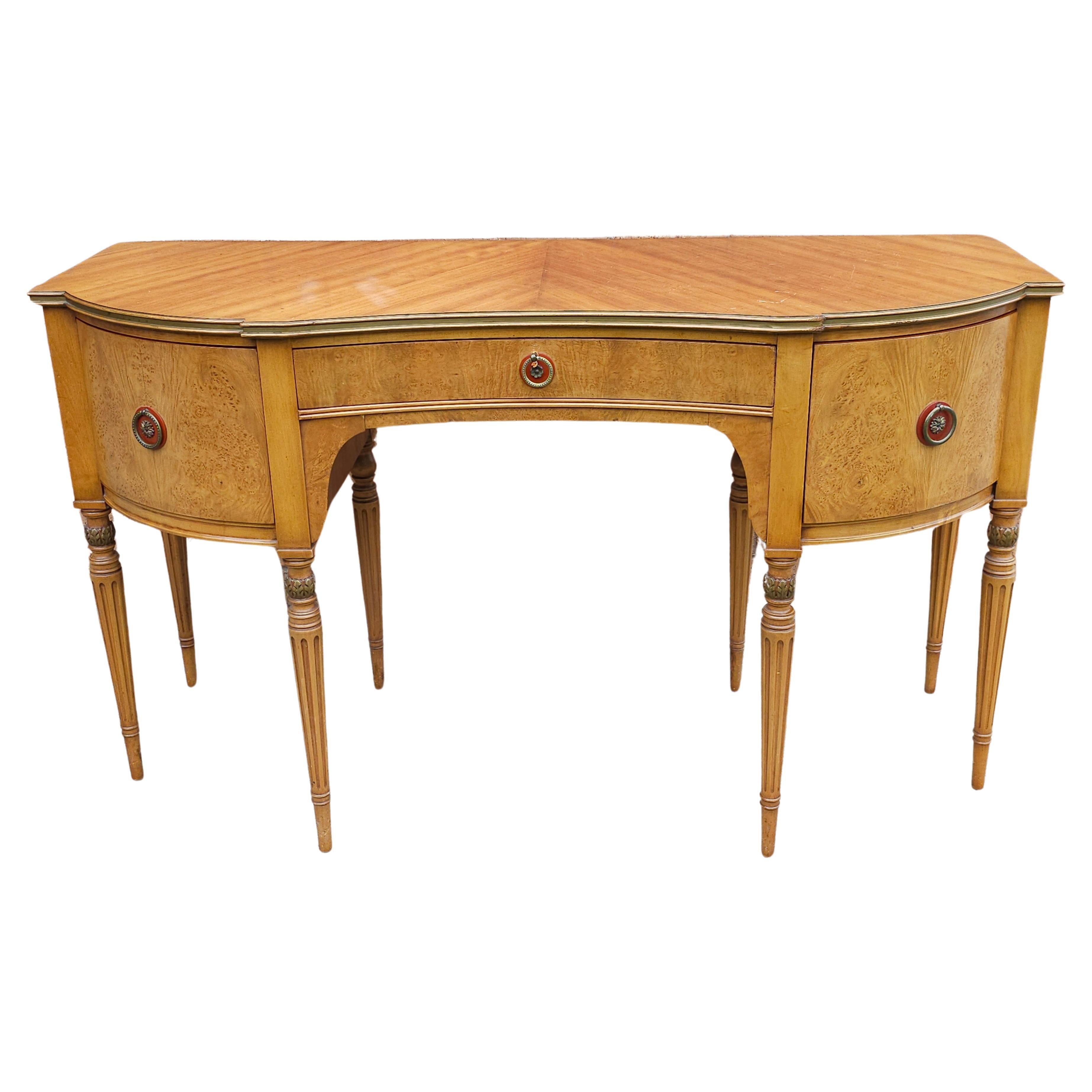1950s Robert Irwin Louis XVI Burl Walnut Dressing Table / Vanity