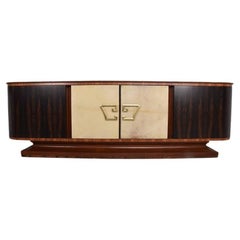 1950s Roberto & Mito Block Mexican Regency Long Credenza Exotic Ziricote Mexico