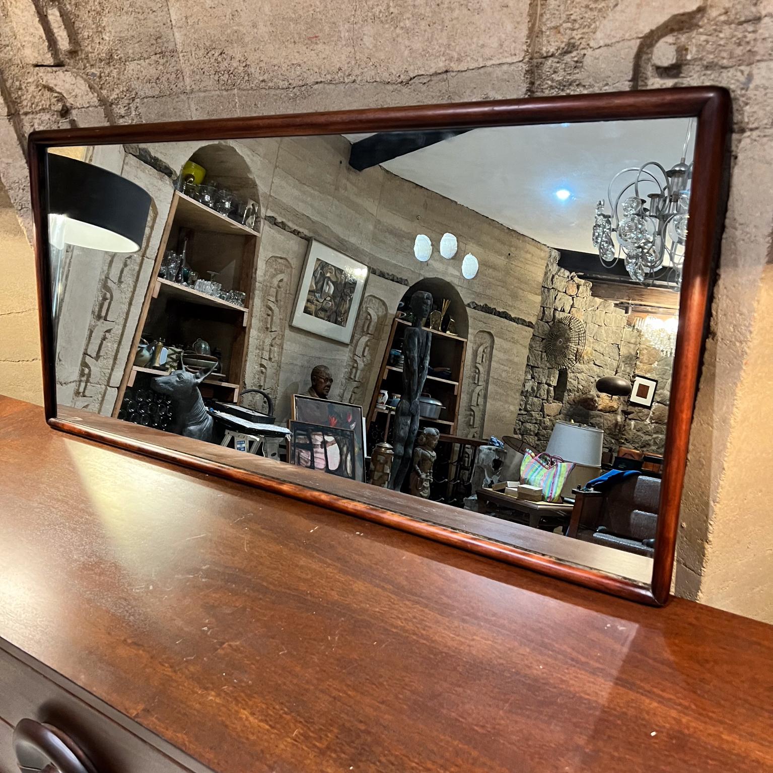 1950s Wood Framed Wall Mirror Robsjohn-Gibbings for Widdicomb For Sale 4