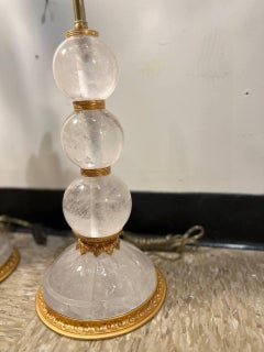 1950s Rock Crystal Table Lamps