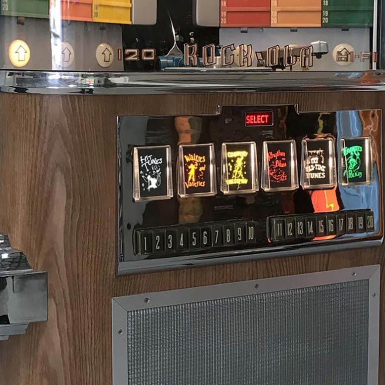1950s RockOla 1464 WallMounted Vinyl Jukebox For Sale at 1stdibs