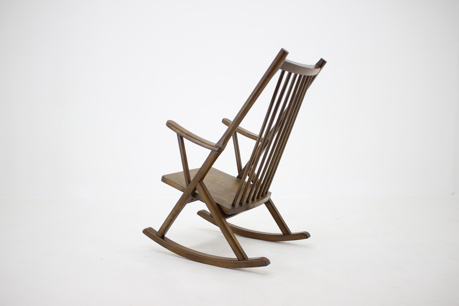 Beech 1950s Rocking Chair, Denmark