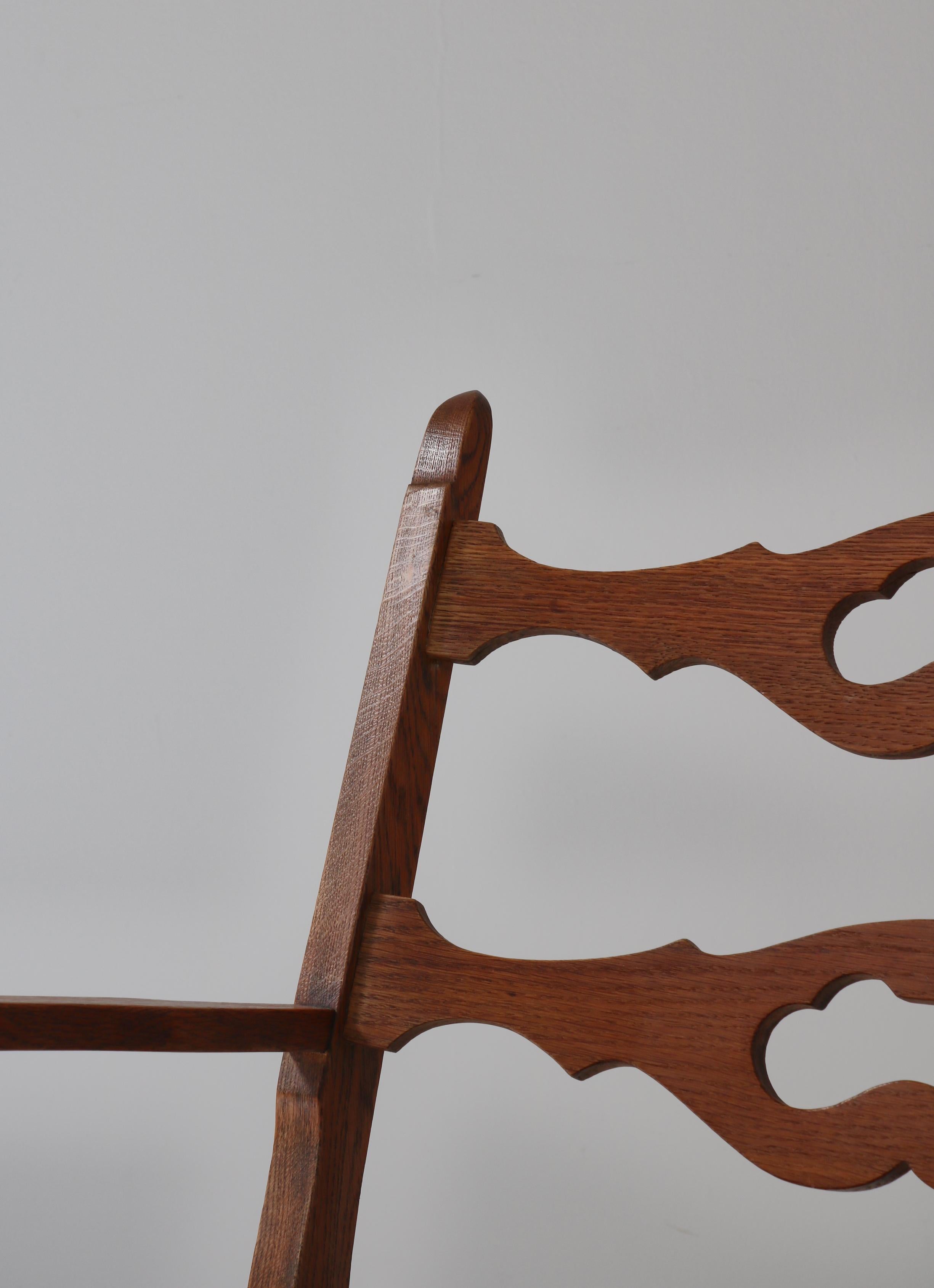 1950s Rocking Chair in Oak & Wool Fabric by Henry Kjærnulff, Danish Modern For Sale 7