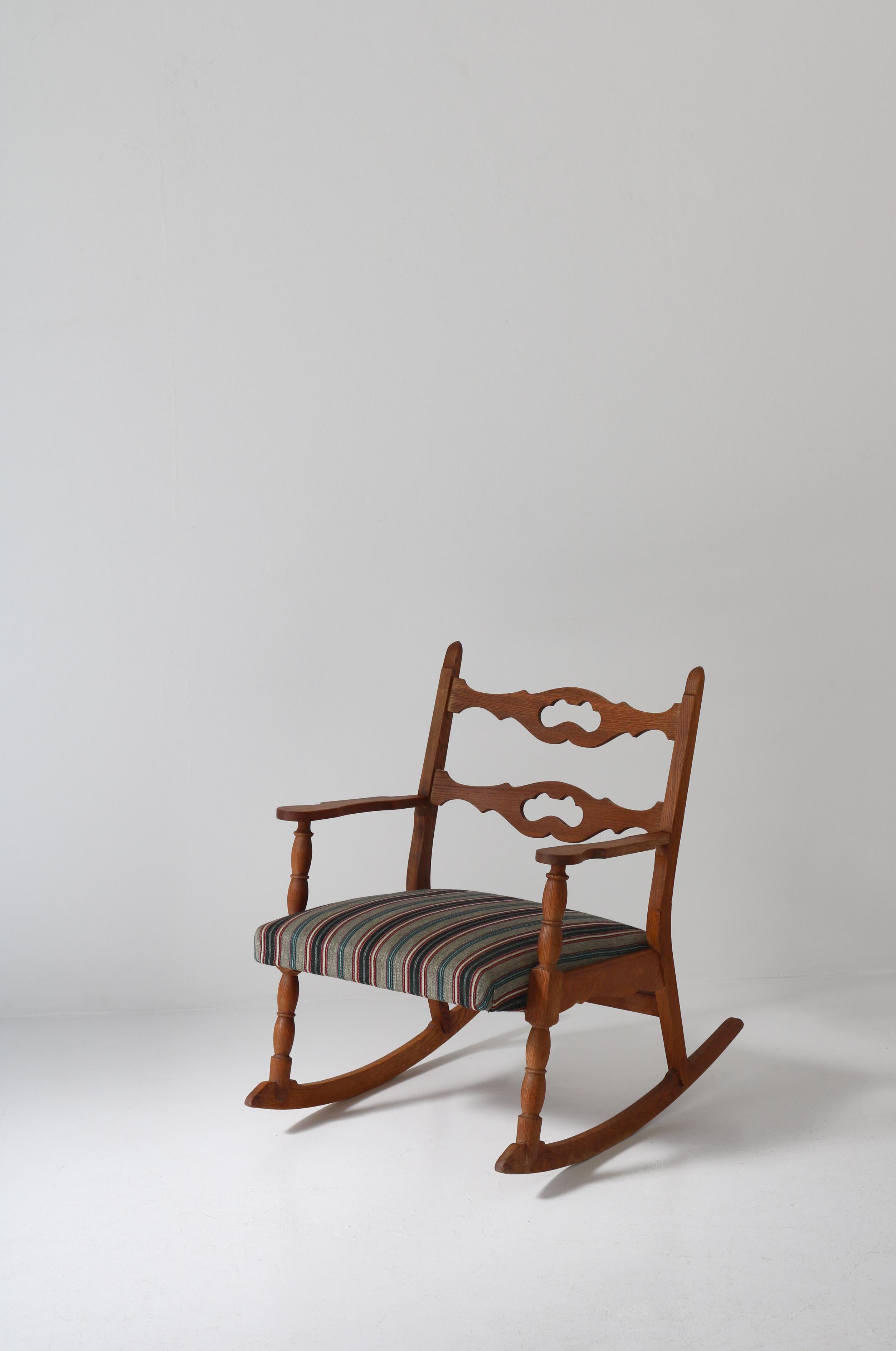 solid oak rocking chair