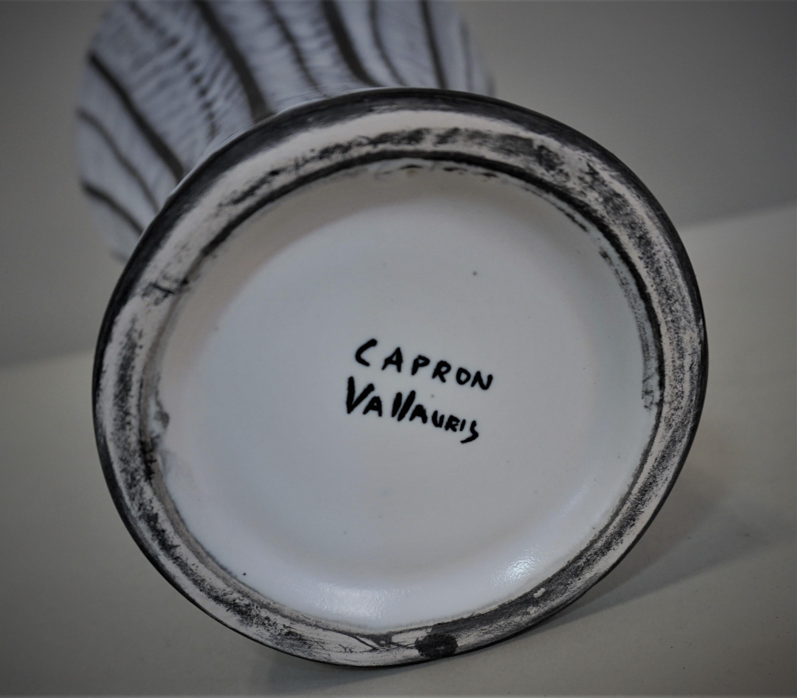 Mid-20th Century 1950s Roger Capron Ceramic Vase For Sale