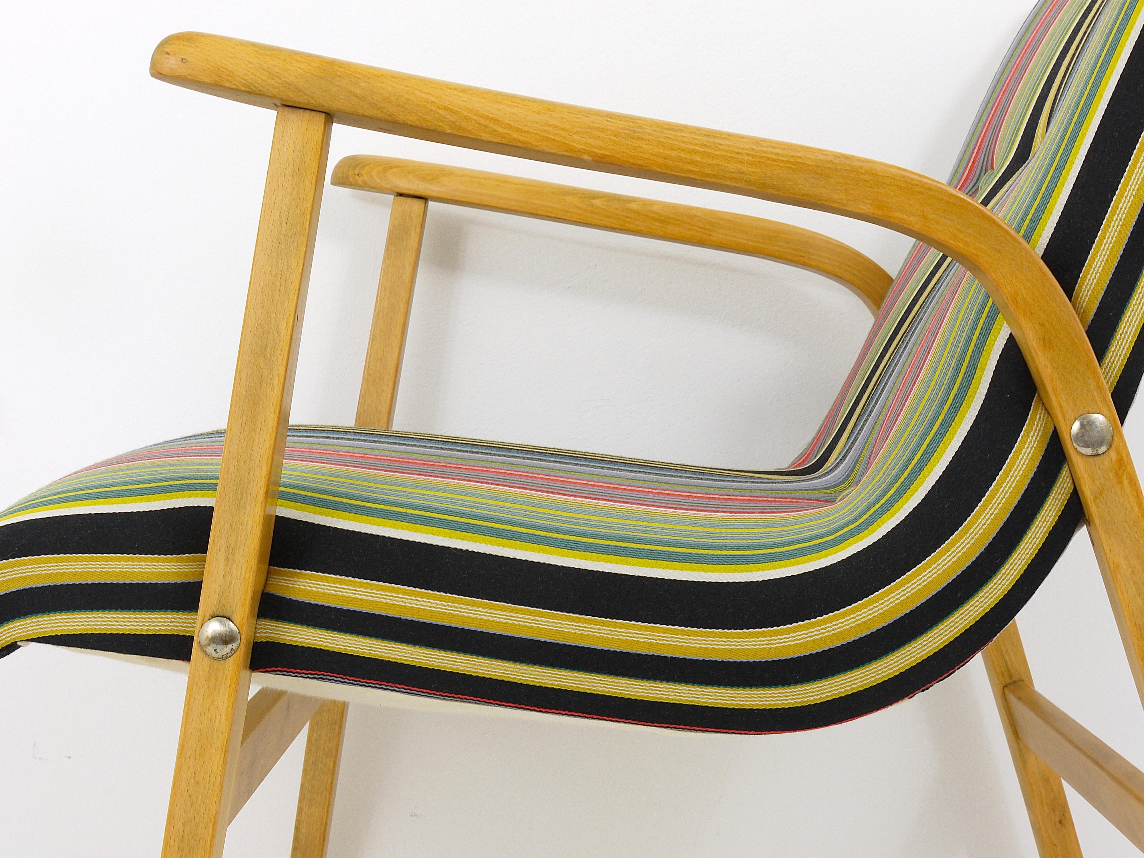 Mid-Century Modern 1950s Roland Rainer Cafe Ritter Chair with Paul Smith Maharam Upholstery