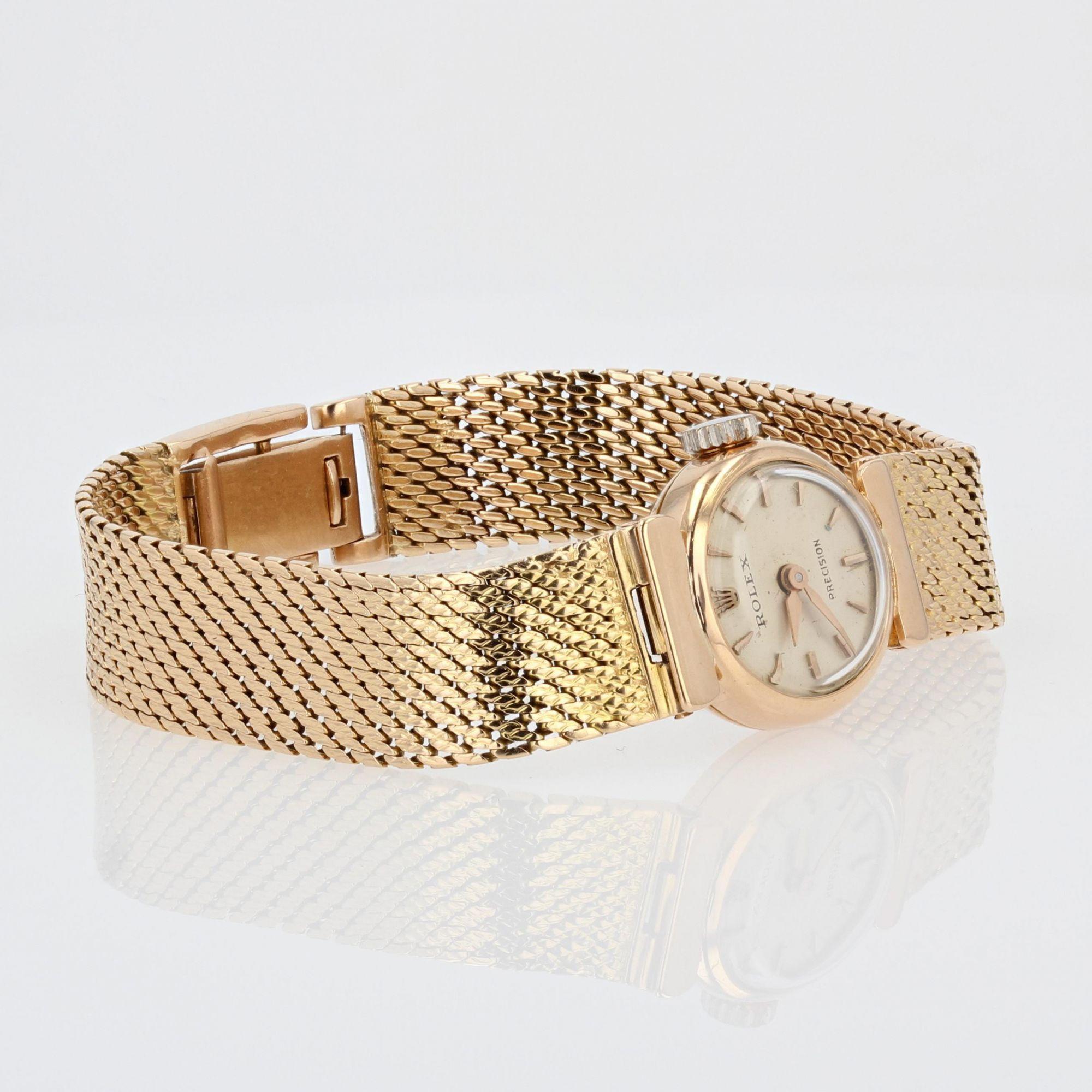 1950s Rolex 18 Karat Yellow Gold Ladies Wristwatch In Good Condition In Poitiers, FR