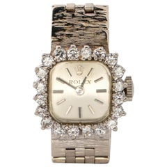 1950s Rolex Diamond and 14 Karat Gold Wristwatch