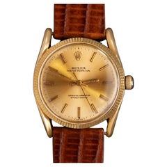 Montre Rolex Oyster Perpetual "BOMBE" Vintage By Ref. 6593 - Or 14K