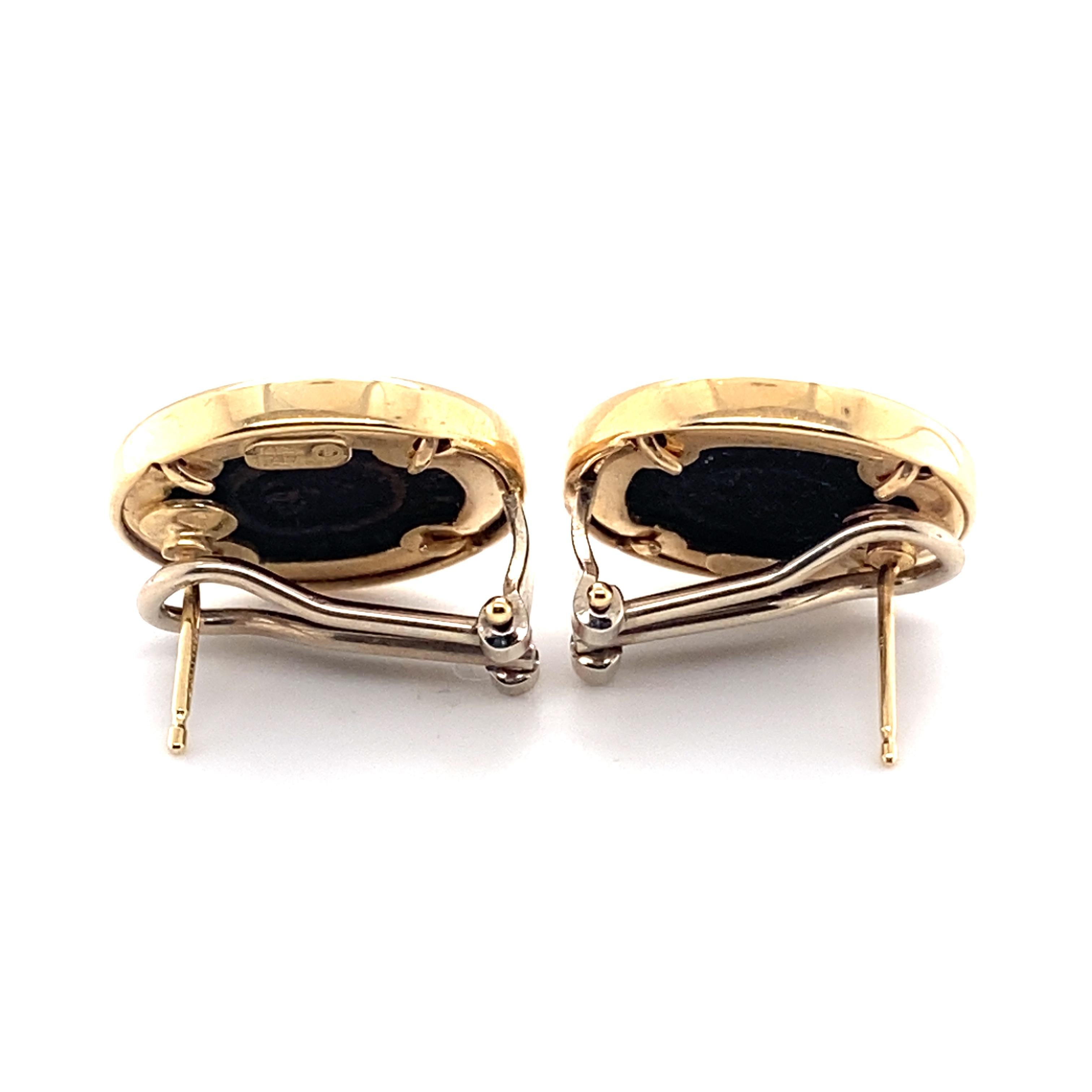 Römische Münz-Ohrringe aus 14 Karat Gold, hergestellt in Italien, 1950er Jahre im Angebot 1