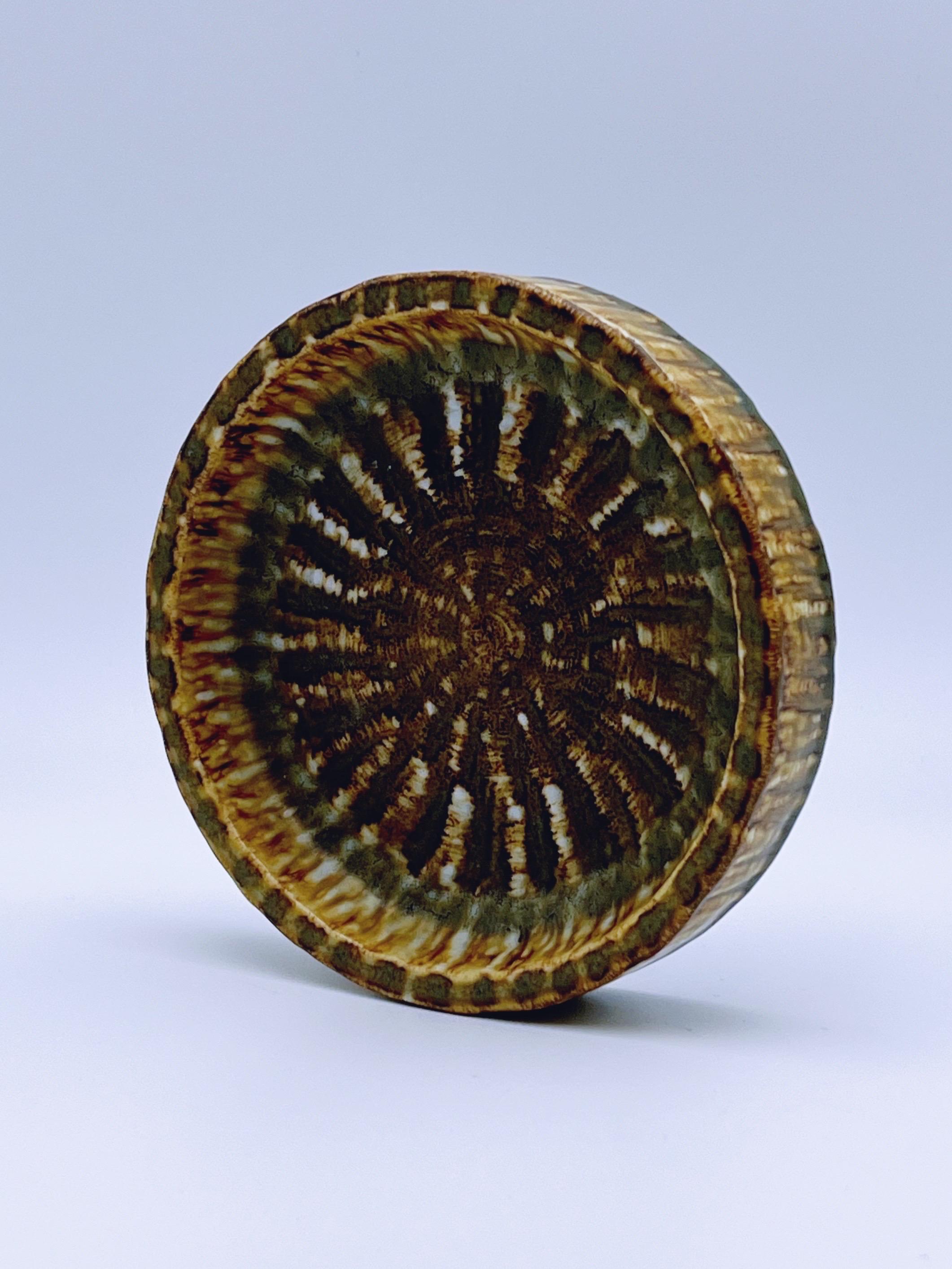 Mid-20th Century 1950s Rörstrand Gunnar Nylund Signed Stoneware Bowl - Scandinavian Modern For Sale